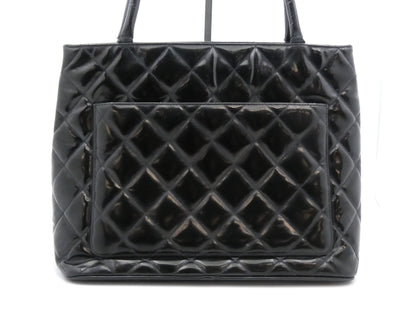 CHANEL Matelasse Reproduction Tote Enamel Coco Mark Tote Bag