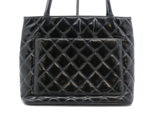 CHANEL Matelasse Reproduction Tote Enamel Coco Mark Tote Bag