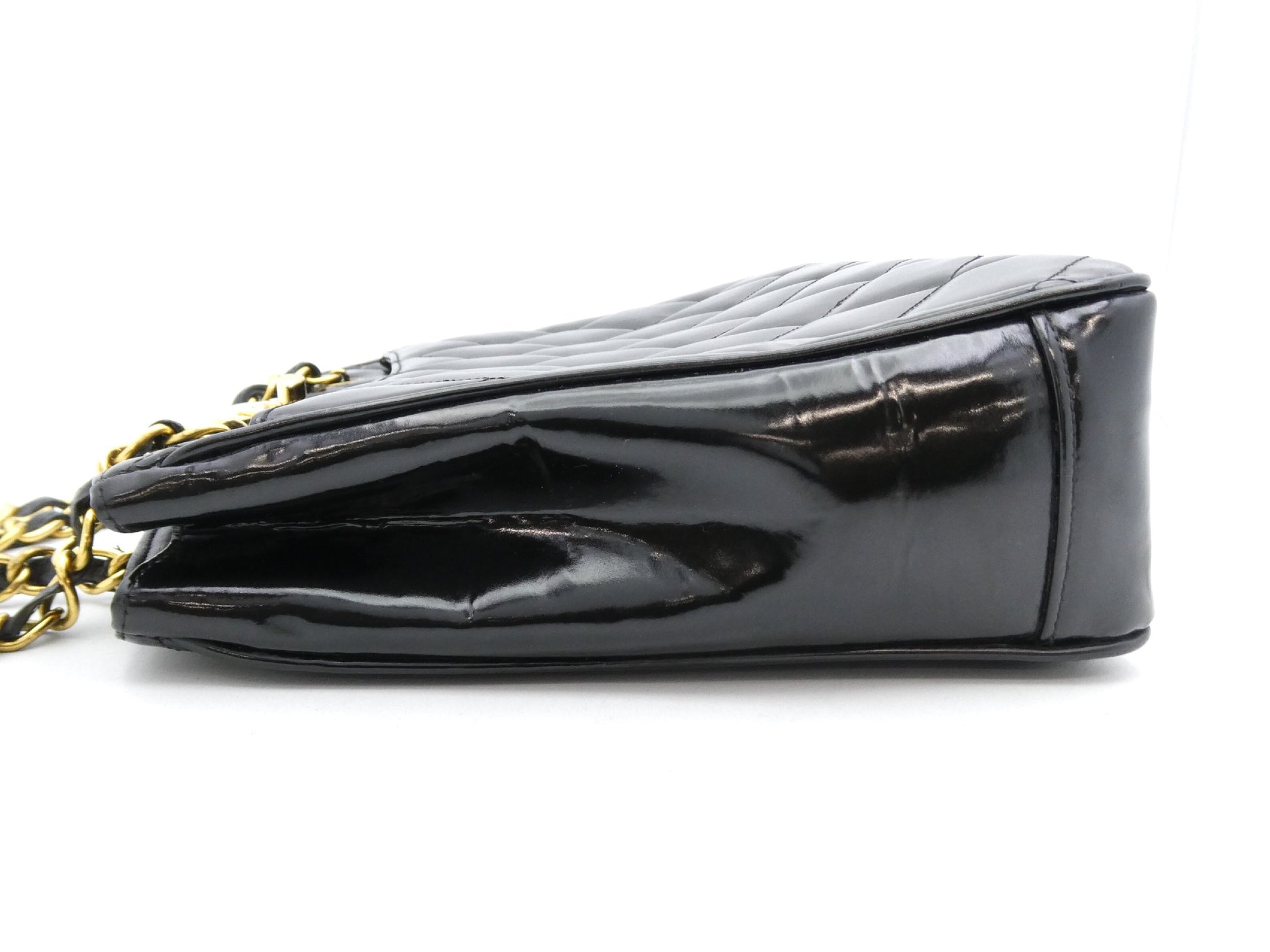 CHANEL Matelasse Matelasse Enamel Coco Mark Chain Tote Bag