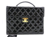 CHANEL Caviar Leather Deca Matelasse Enamel Coco Mark Turn Lock Business Bag