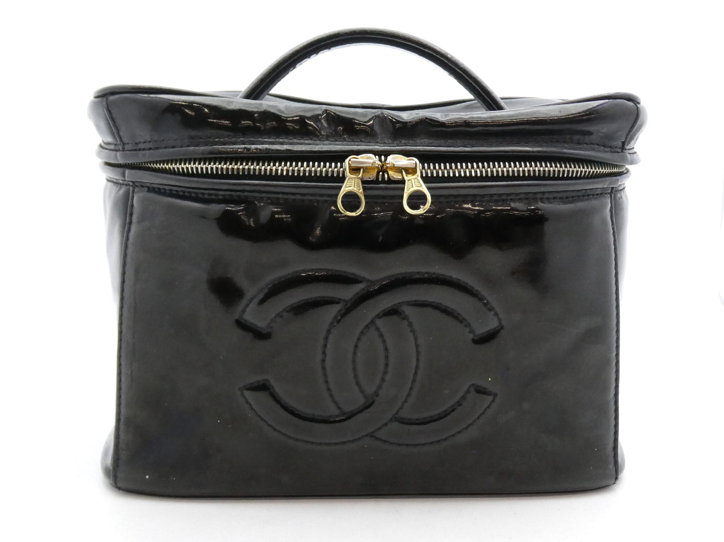 CHANEL Deka Coco Mark Enamel Vanity Bag