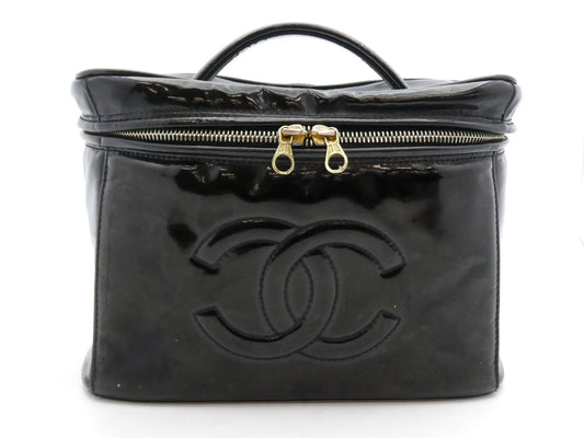 CHANEL Deka Coco Mark Enamel Vanity Bag