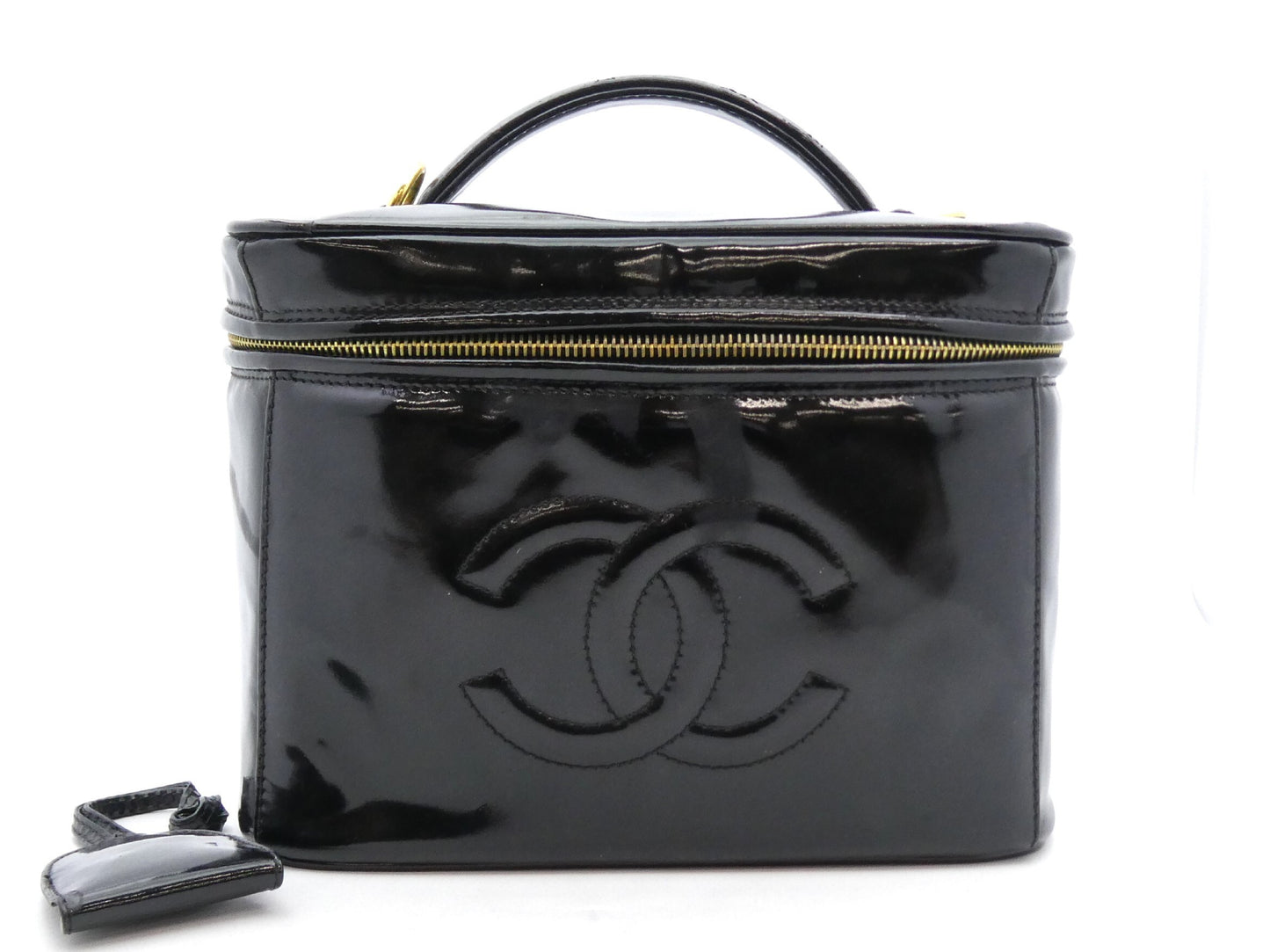 CHANEL Deka Coco Mark Enamel Vanity Bag