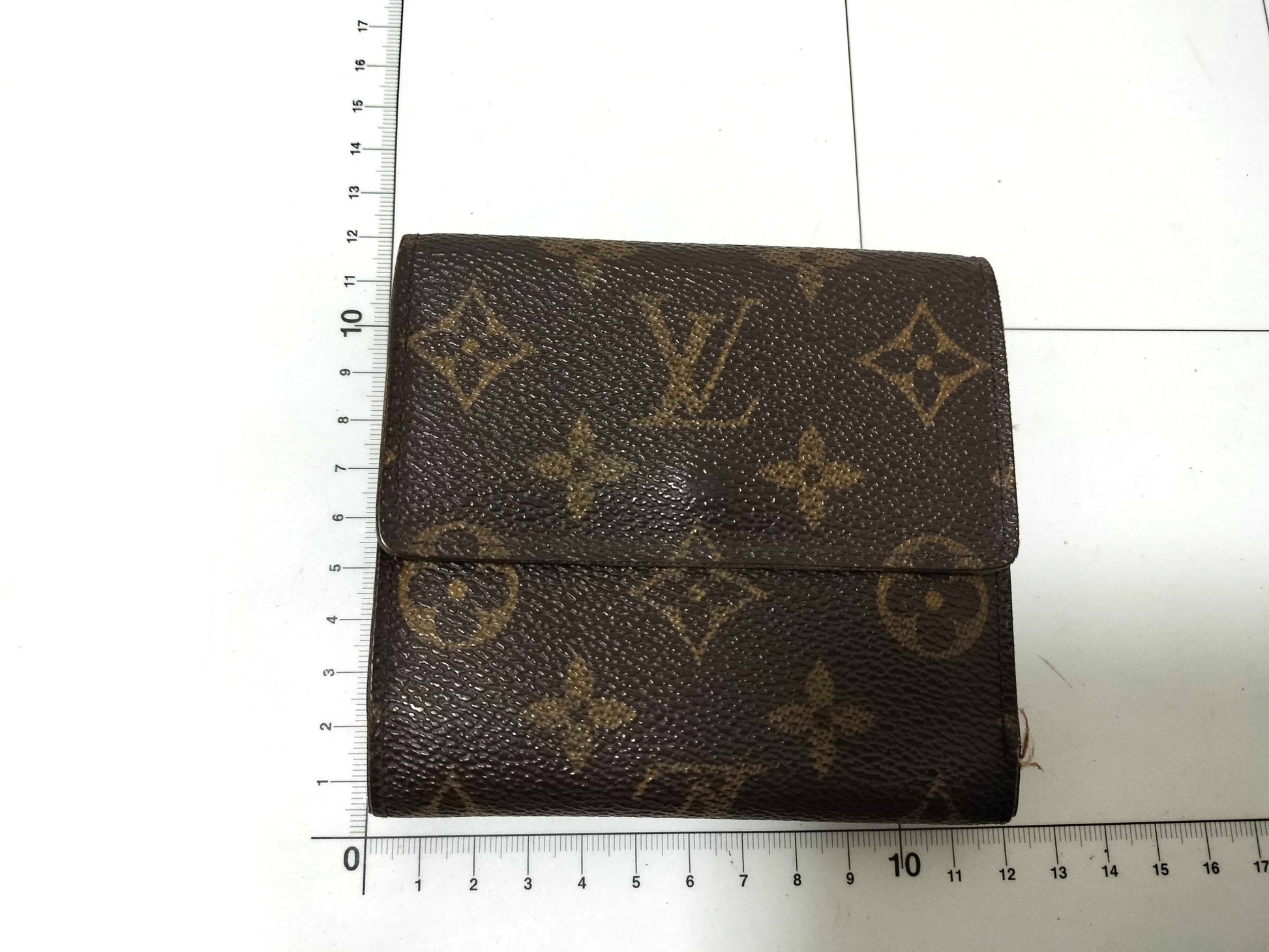 LOUIS VUITTON Monogram W-hook Porte Monnaie Carte Credit folding wallet