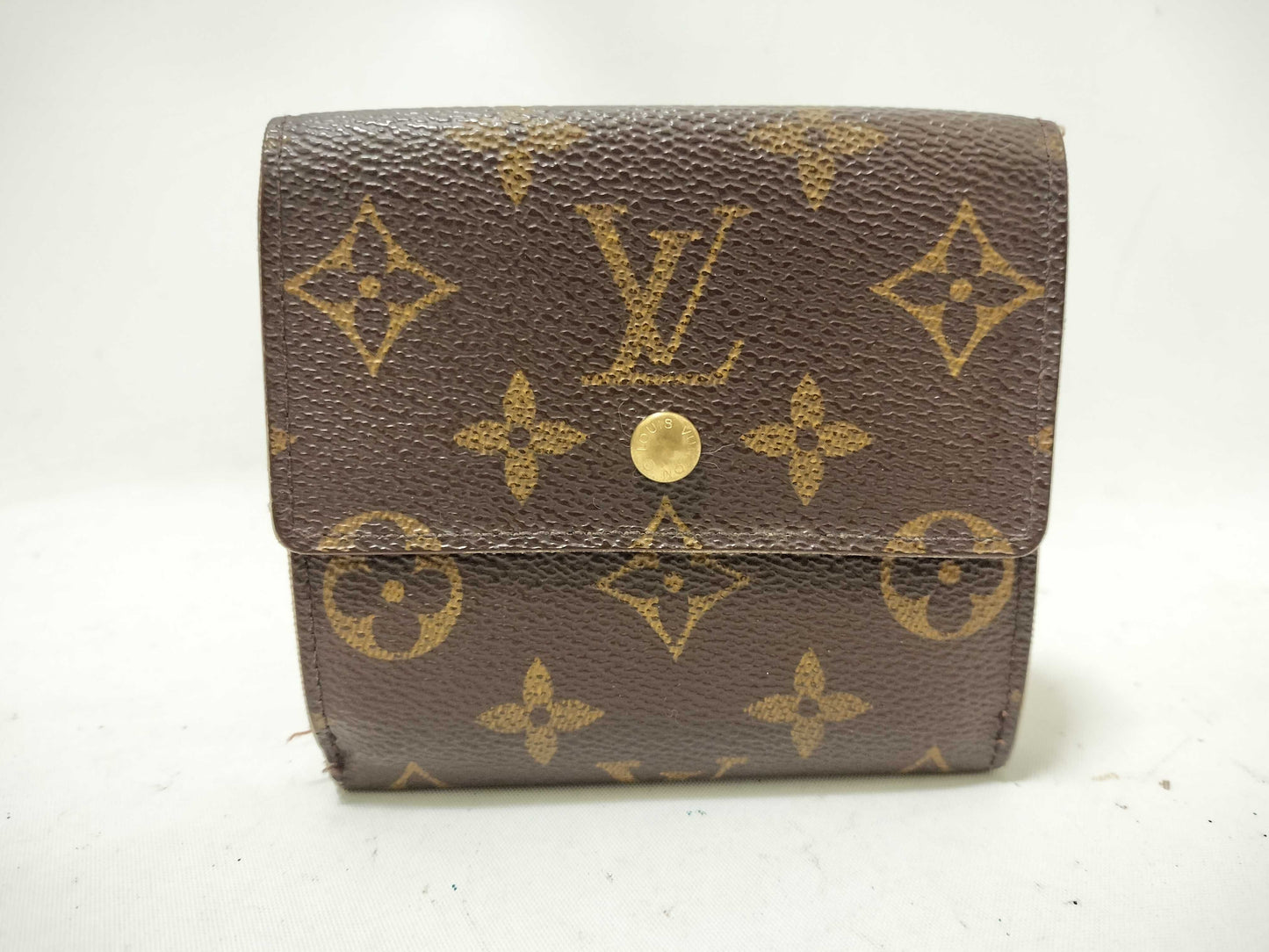 LOUIS VUITTON Monogram W-hook Porte Monnaie Carte Credit folding wallet