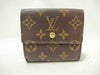 LOUIS VUITTON Monogram W-hook Porte Monnaie Carte Credit folding wallet