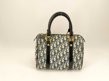 Dior Trotter Mini Boston Bag with CD Logo, PVC, and Gold Hardware.