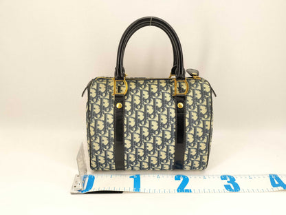 Dior Trotter Mini Boston Bag with CD Logo, PVC, and Gold Hardware.