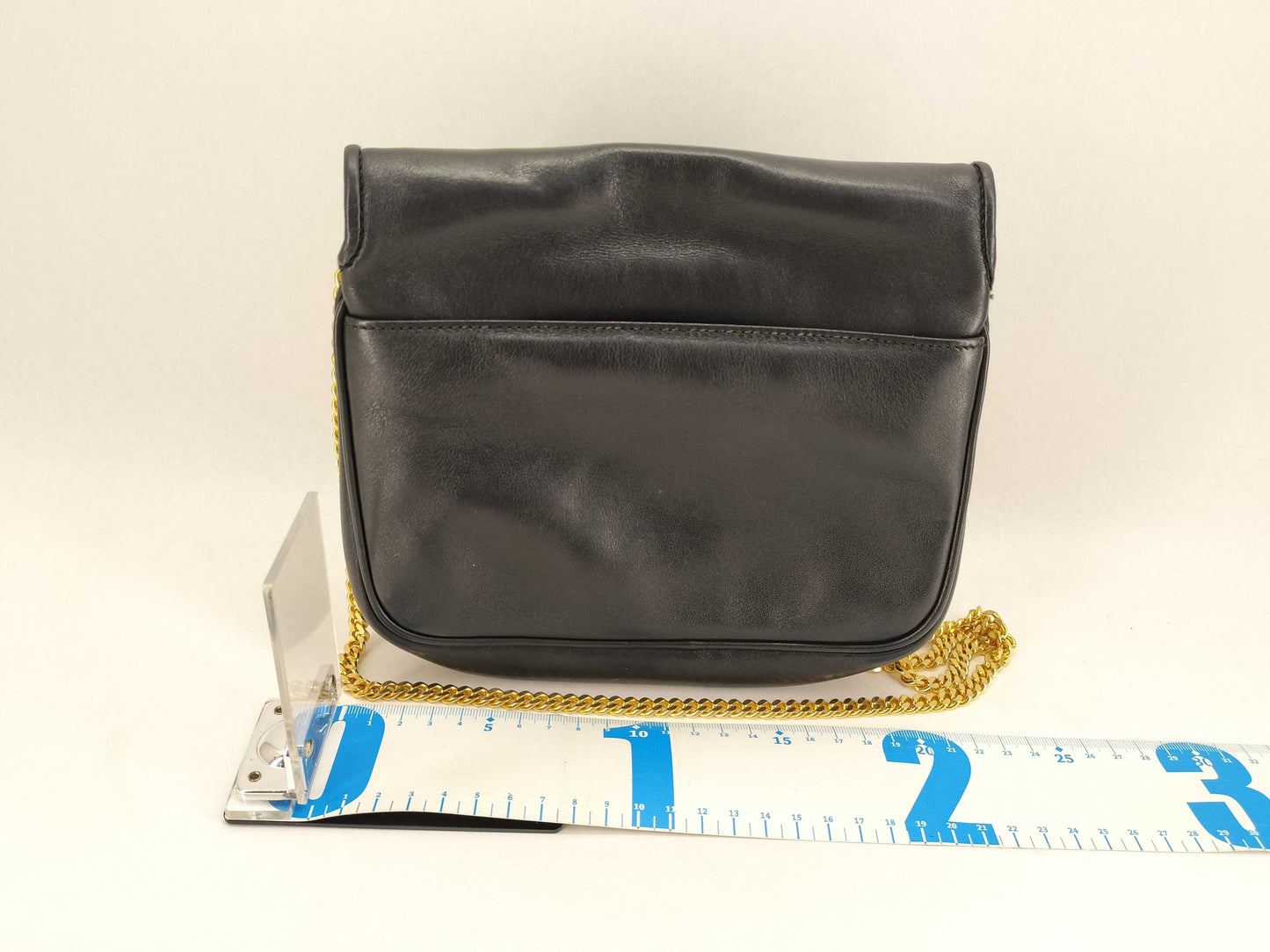 CELINE Triomphe Chain Shoulder Bag Leather Vintage Gold Chain Shoulder Bag