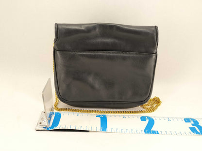 CELINE Triomphe Chain Shoulder Bag Leather Vintage Gold Chain Shoulder Bag