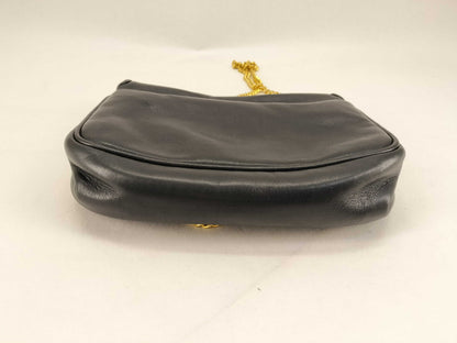 CELINE Triomphe Chain Shoulder Bag Leather Vintage Gold Chain Shoulder Bag