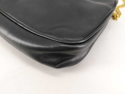 CELINE Triomphe Chain Shoulder Bag Leather Vintage Gold Chain Shoulder Bag