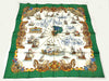 HERMES Carre HERMES Carre 90 Green Silk Scarf Other Accessories