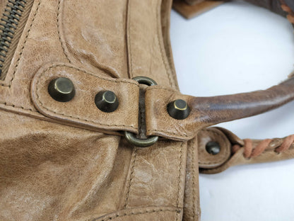 BALENCIAGA The City Brown 115798 2-way Editor's Bag Handbag