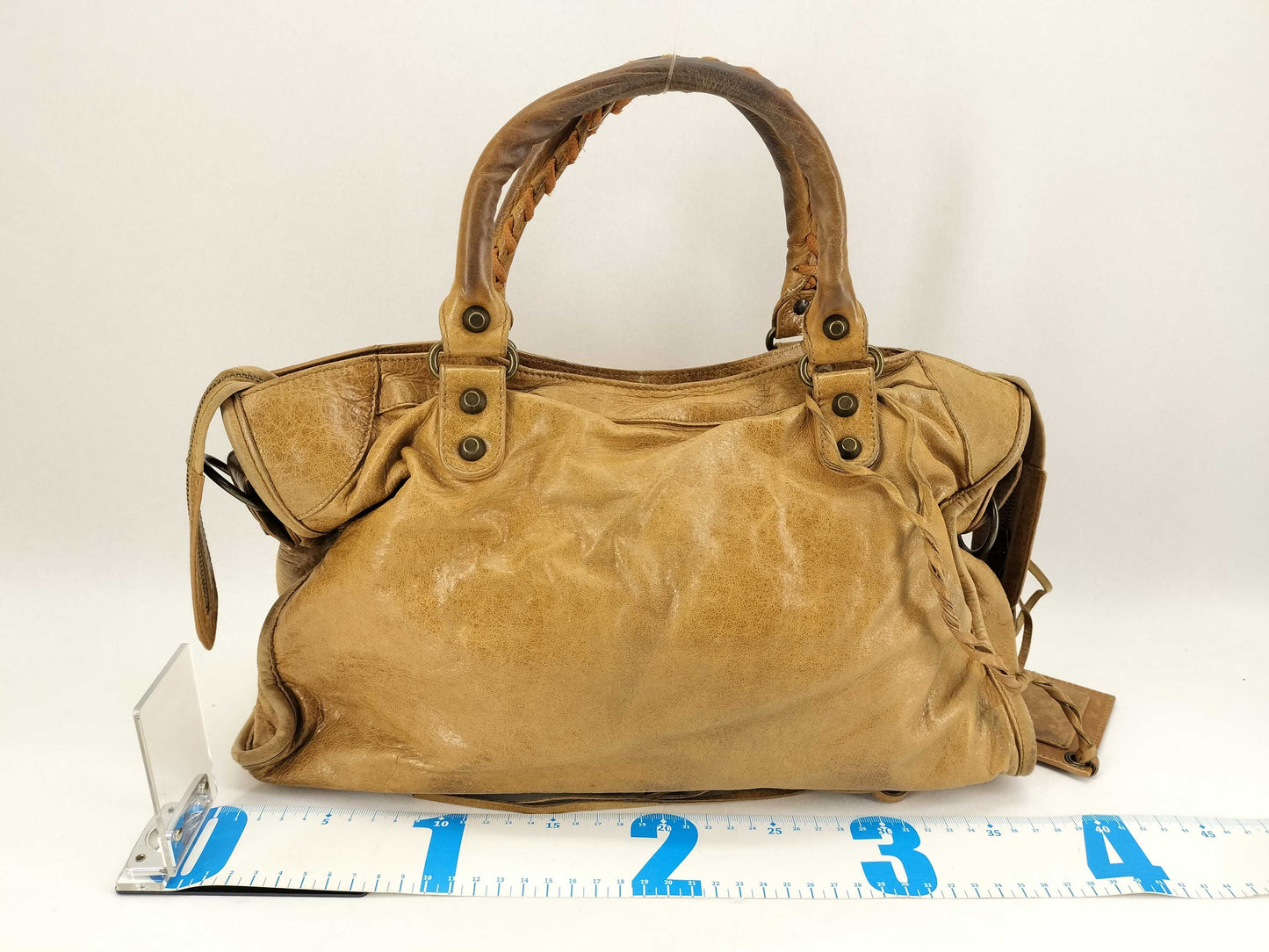 BALENCIAGA The City Brown 115798 2-way Editor's Bag Handbag