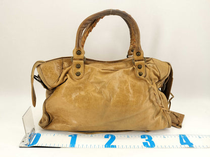 BALENCIAGA The City Brown 115798 2-way Editor's Bag Handbag