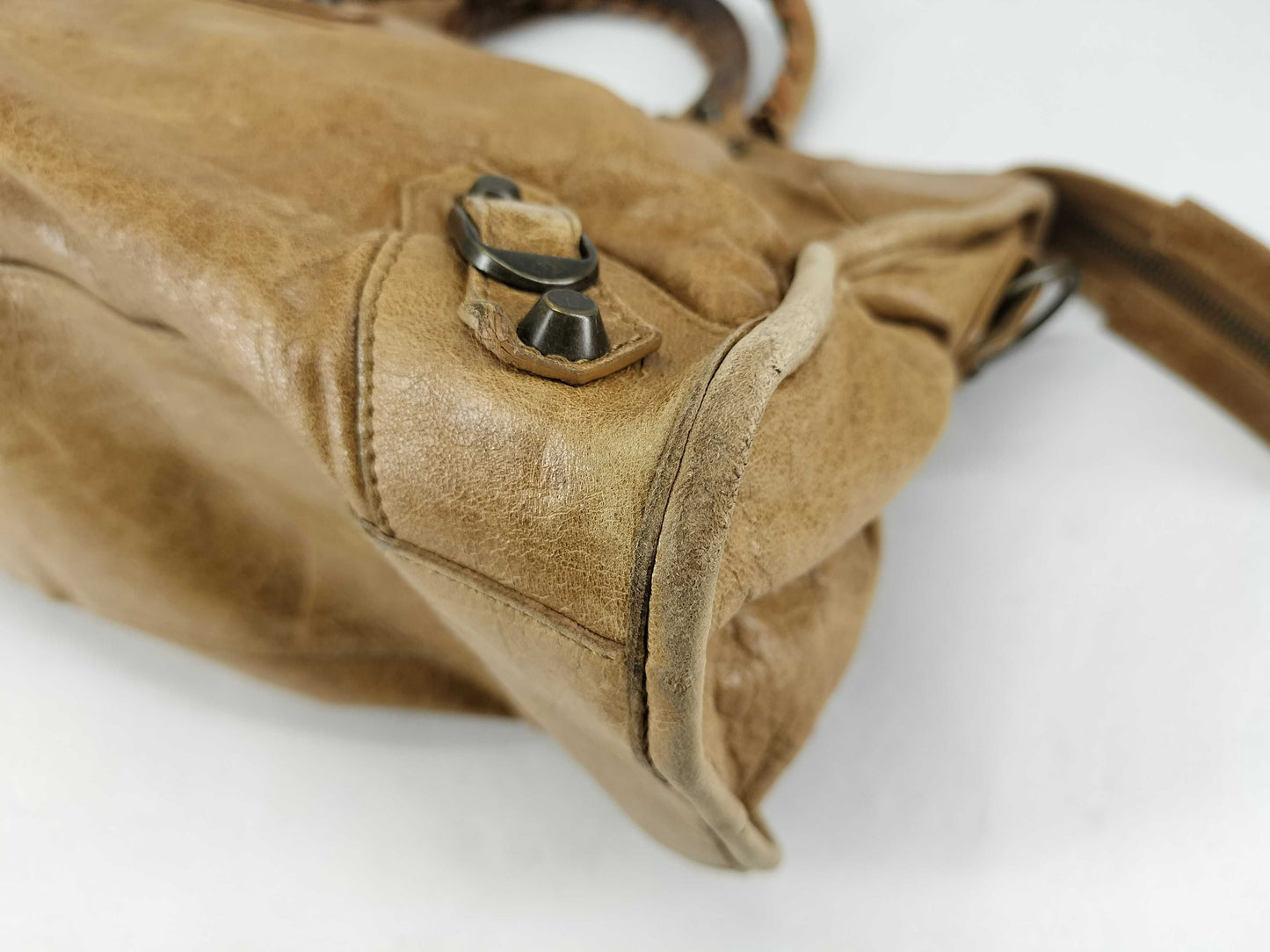 BALENCIAGA The City Brown 115798 2-way Editor's Bag Handbag