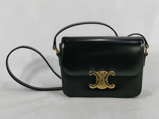 CELINE Triomphe Calfskin Shoulder Bag