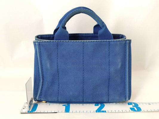 PRADA Prada Canapa Handbag Blue Handbag