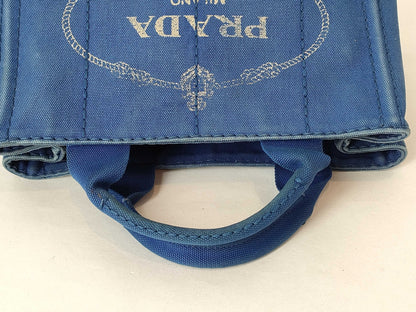 PRADA Prada Canapa Handbag Blue Handbag