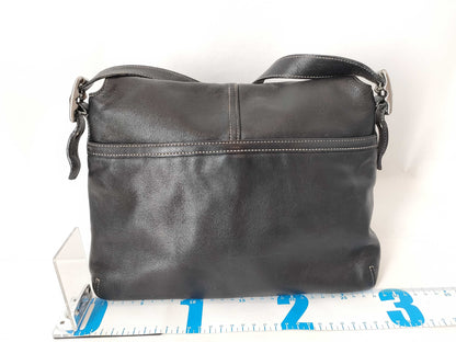 COACH Shoulder Bag Leather Black Shoulder Bag