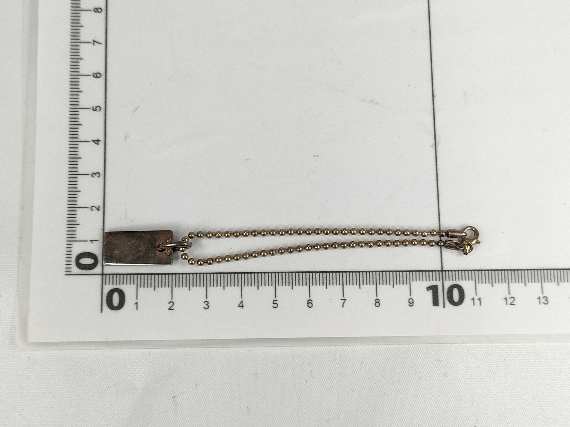 GUCCI Gucci Plate Ball Chain Keychain 925 B Key Case/Keychain