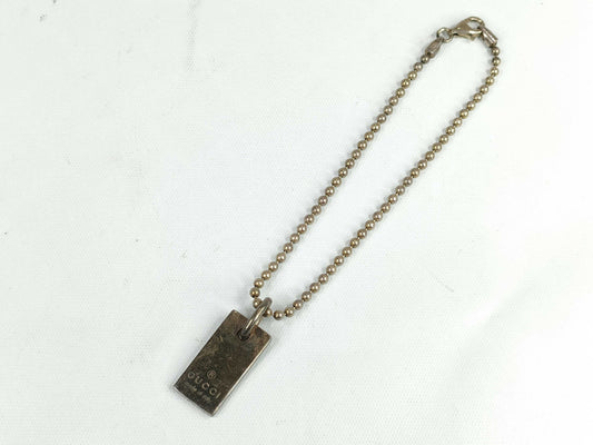 GUCCI Gucci Plate Ball Chain Keychain 925 B Key Case/Keychain