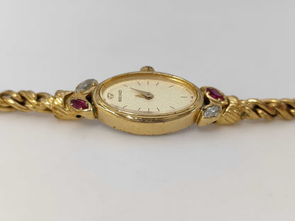 SEIKO 1E20-5760 753774 Quartz Champagne Dial Non-Moving Women's Watch