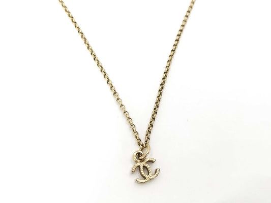 CHANEL CHANEL Coco Mark Necklace Gold A19V Necklace