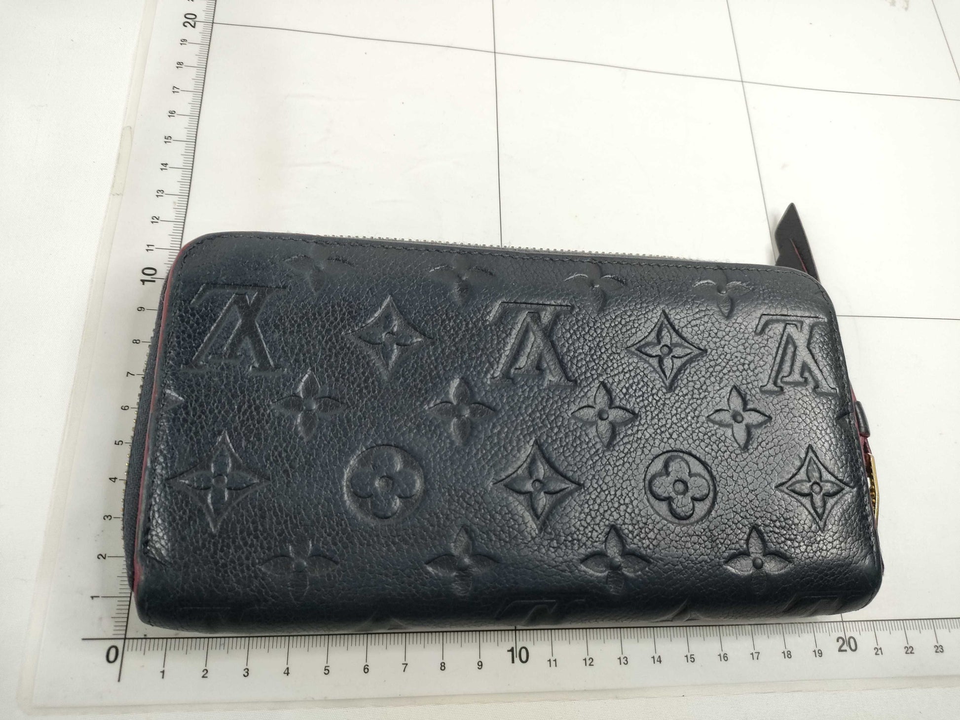 LOUIS VUITTON Monogram Empreinte Zippy Wallet Marine Rouge M62121 SP0178 Wallet