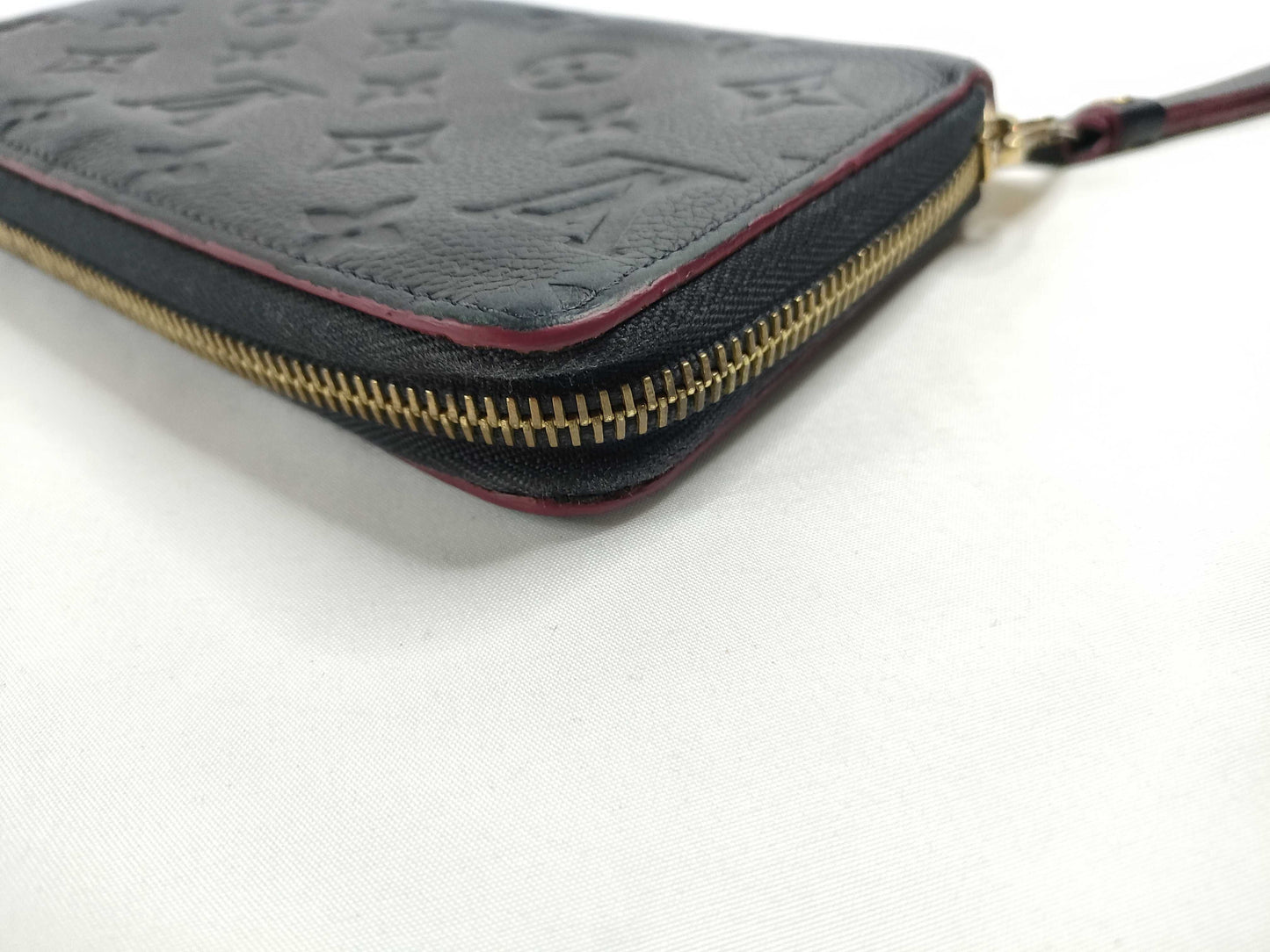 LOUIS VUITTON Monogram Empreinte Zippy Wallet Marine Rouge M62121 SP0178 Wallet