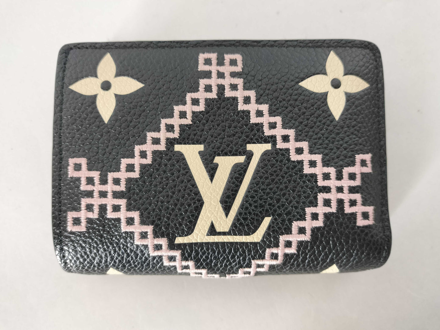 LOUIS VUITTON Monogram Empreinte Louis Vuitton Claire Broderie Monogram Empreinte M81139 RFID Wallet