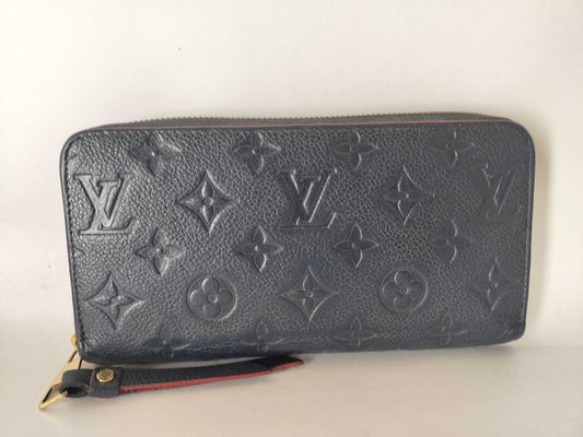 LOUIS VUITTON Monogram Empreinte Zippy Wallet Marine Rouge Empreinte M62121 SP2128 Wallet