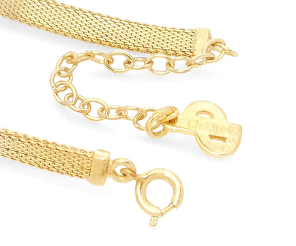 Dior Christian Dior Gold Choker Necklace with Logo Design, GEARMANY Stamp, 13.1g