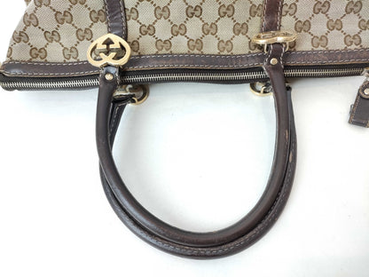 GUCCI GG Canvas GUCCI Gucci Handbag Lovely Brown Handbag