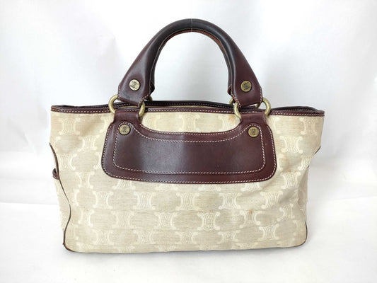 CELINE Macadam Denim Handbag