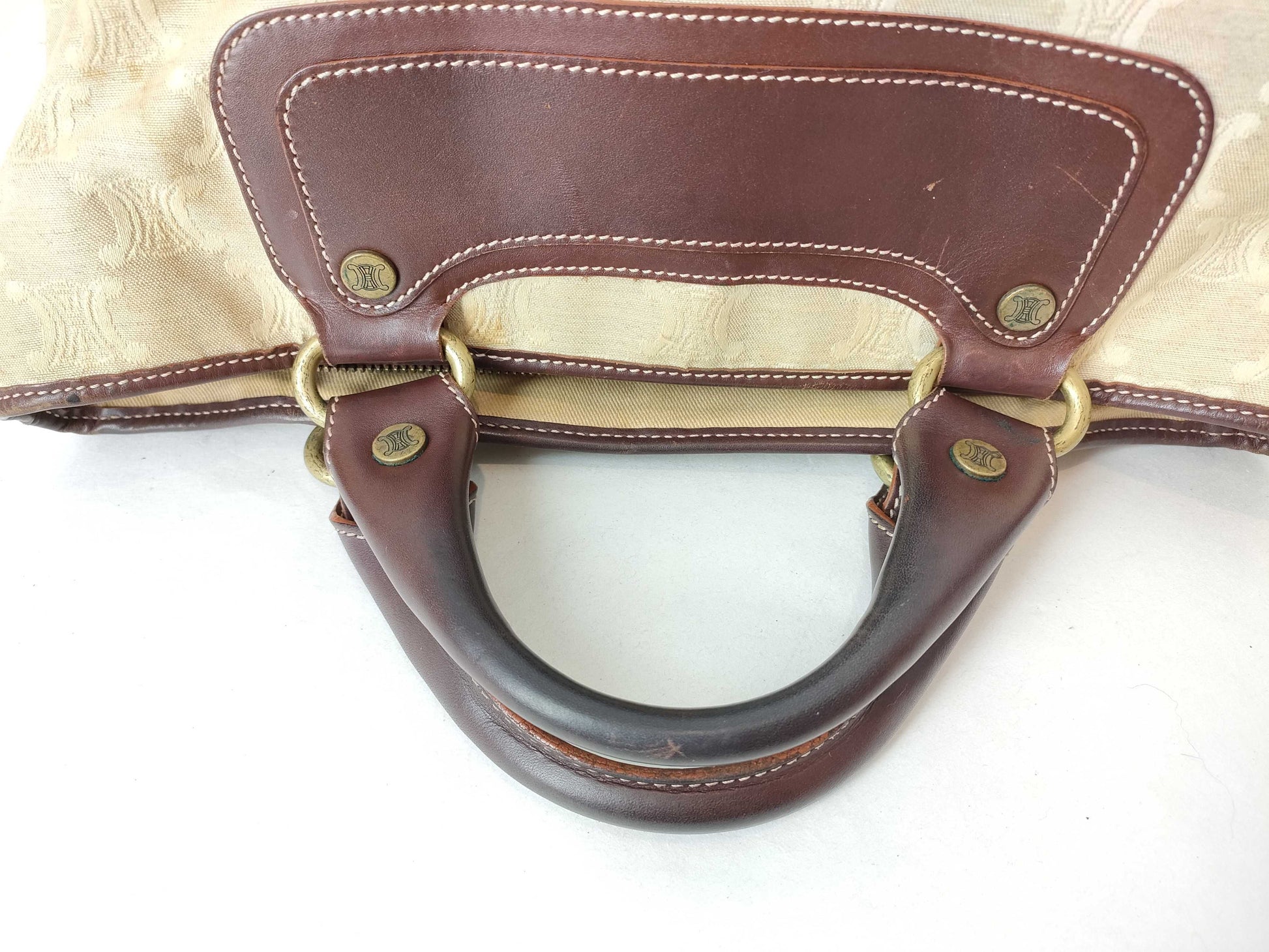 CELINE Macadam Denim Handbag