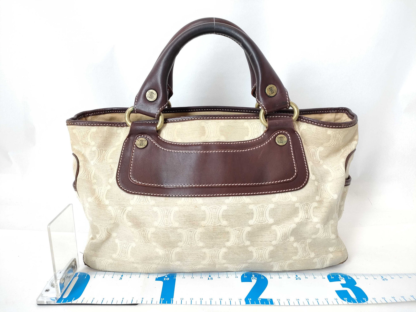 CELINE Macadam Denim Handbag