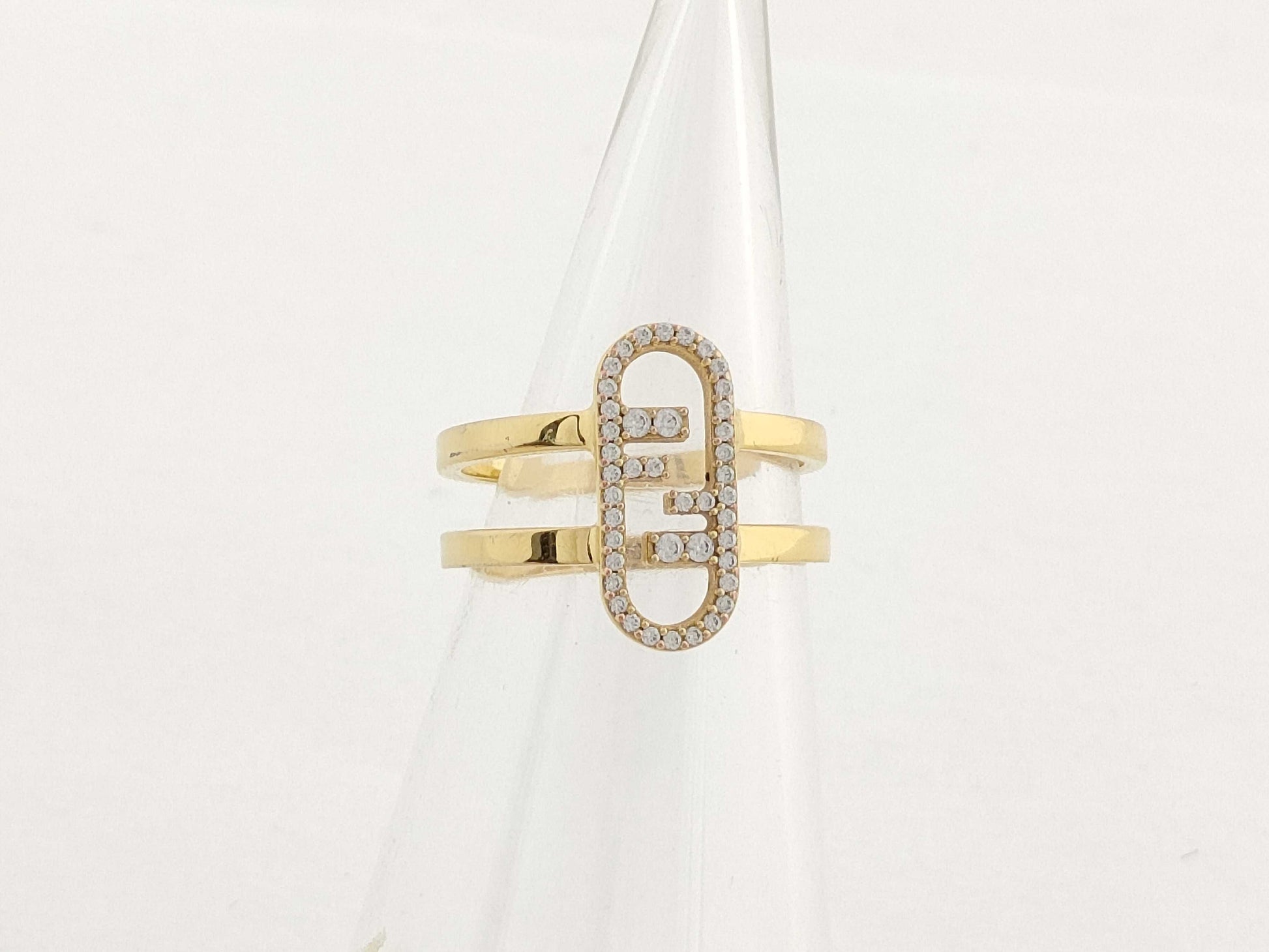 FENDI Rhinestone Gold 3.9g Ring