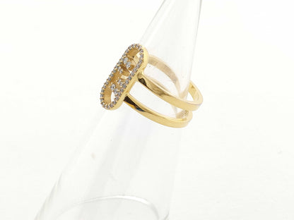 FENDI Rhinestone Gold 3.9g Ring