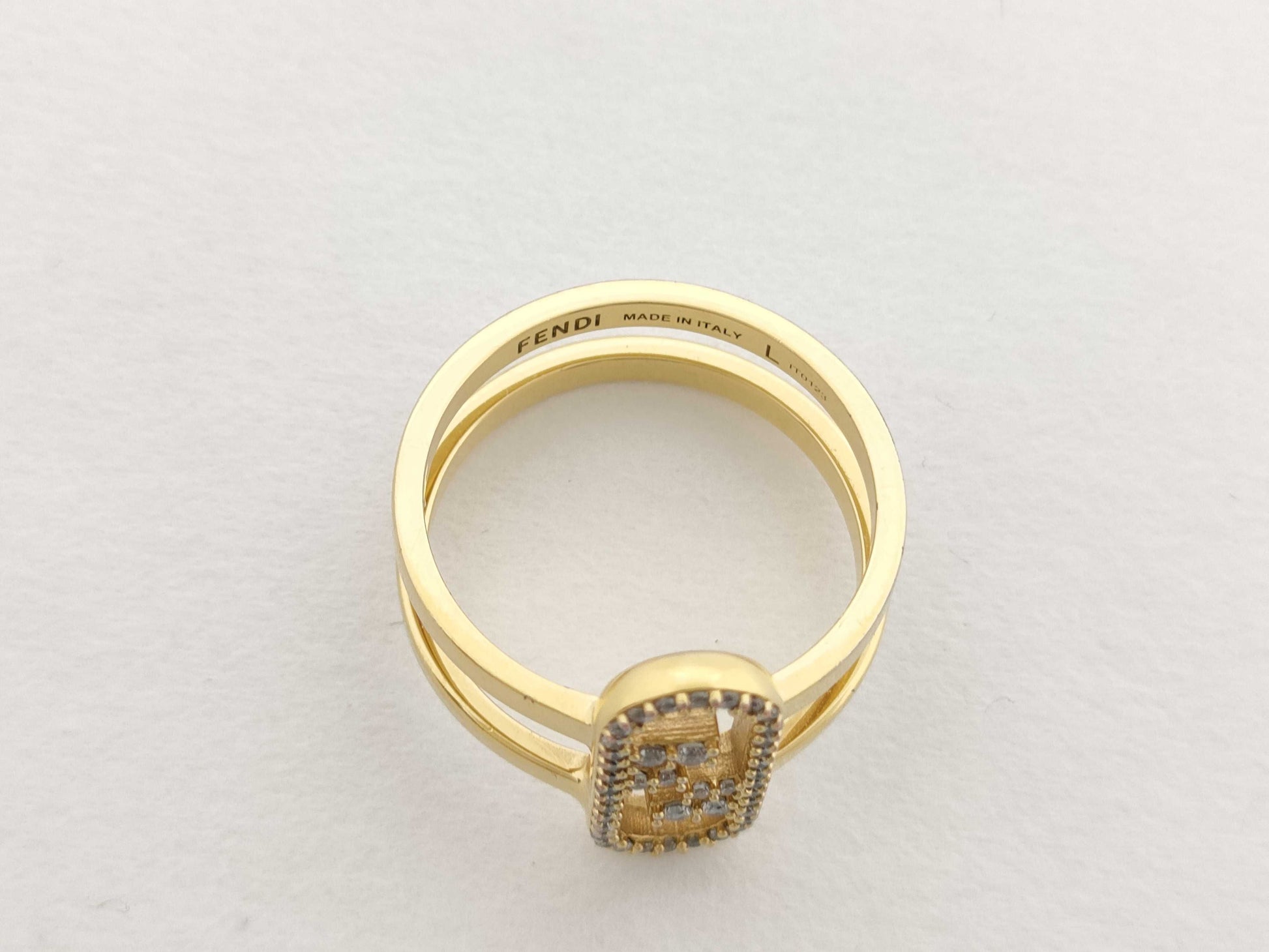 FENDI Rhinestone Gold 3.9g Ring