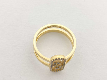 FENDI Rhinestone Gold 3.9g Ring