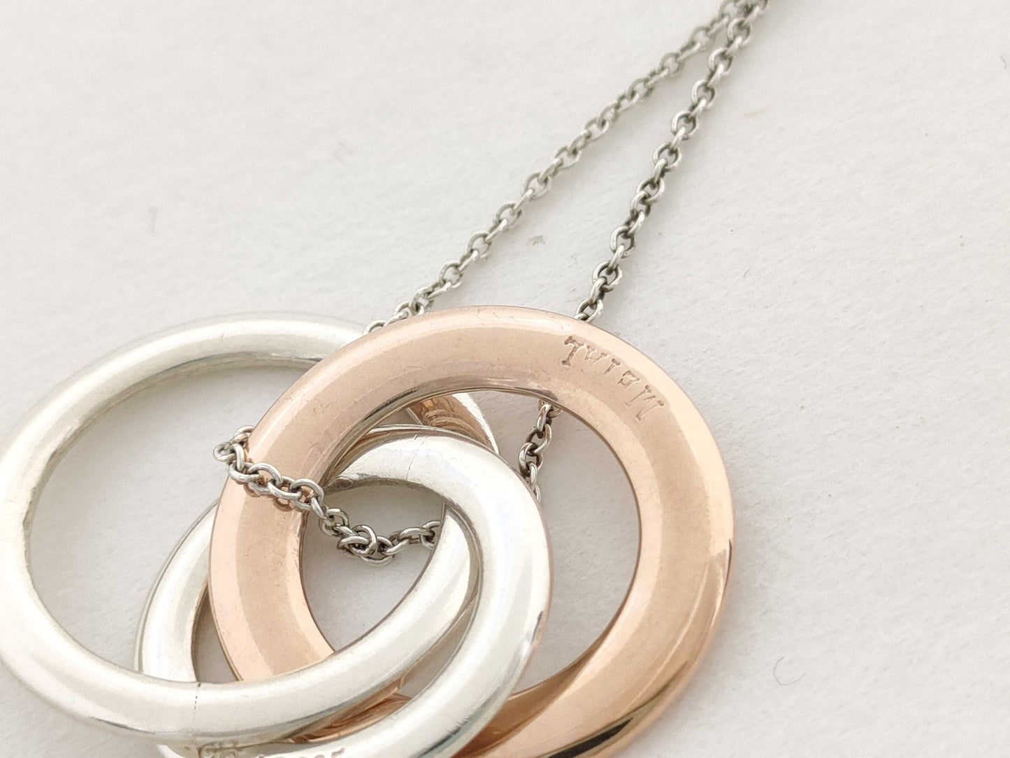 Tiffany & Co. 3-Ring Top SV925 Silver 5.1g Necklace