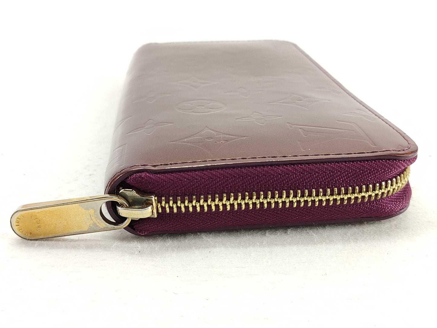 LOUIS VUITTON Vernis M90200 Vernis Zippy Wallet Red Round Zip Long Wallet