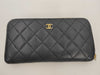CHANEL CHANEL Lambskin Round Zip Long Wallet