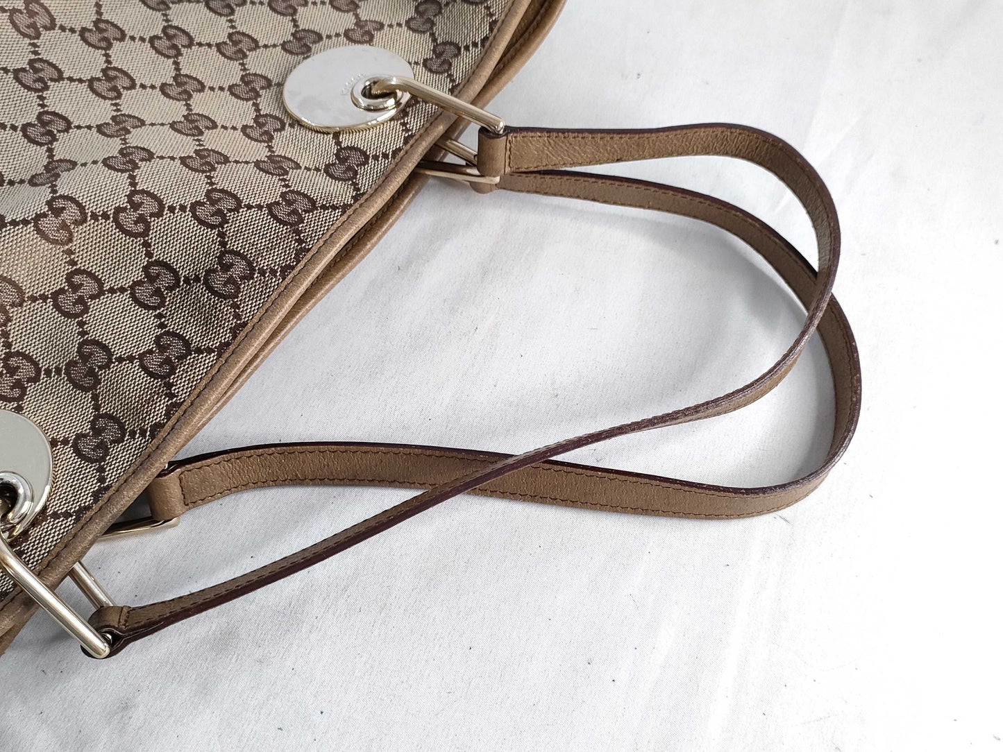 GUCCI GG Canvas Tote Bag GUCCI 120836 GG Canvas Tote Bag
