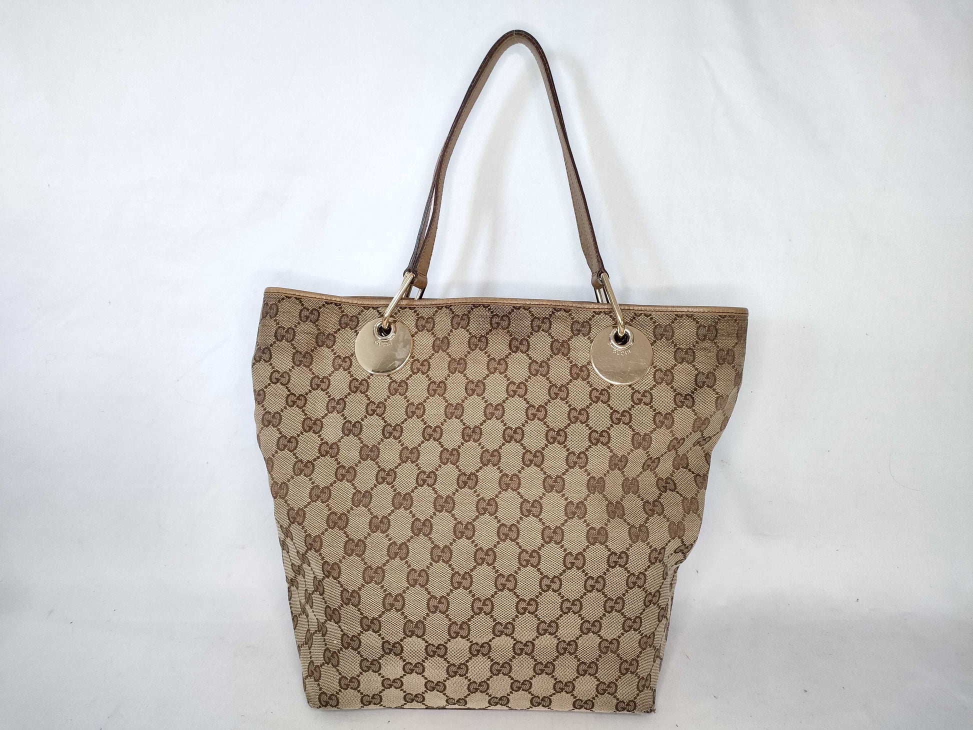 GUCCI GG Canvas Tote Bag GUCCI 120836 GG Canvas Tote Bag