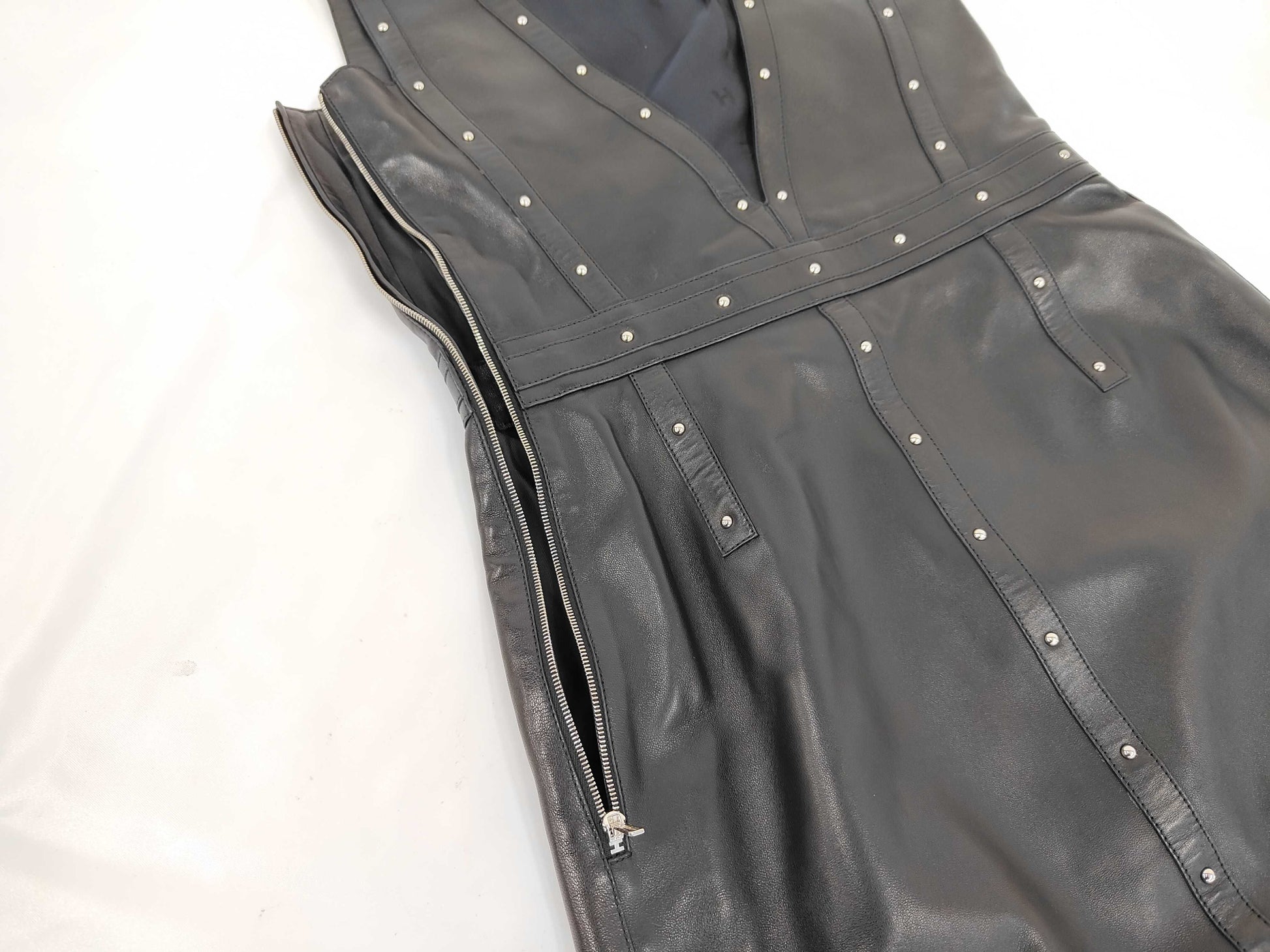 HERMES Brand Apparel HERMES Dress Black Lambskin Dress