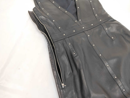 HERMES Brand Apparel HERMES Dress Black Lambskin Dress