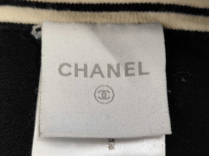 CHANEL Brand Apparel CHANEL CHANEL 04A Sports Line Knit Jacket Black Size 42 Tops Jacket